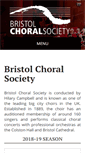 Mobile Screenshot of bristolchoral.co.uk