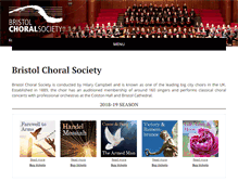 Tablet Screenshot of bristolchoral.co.uk